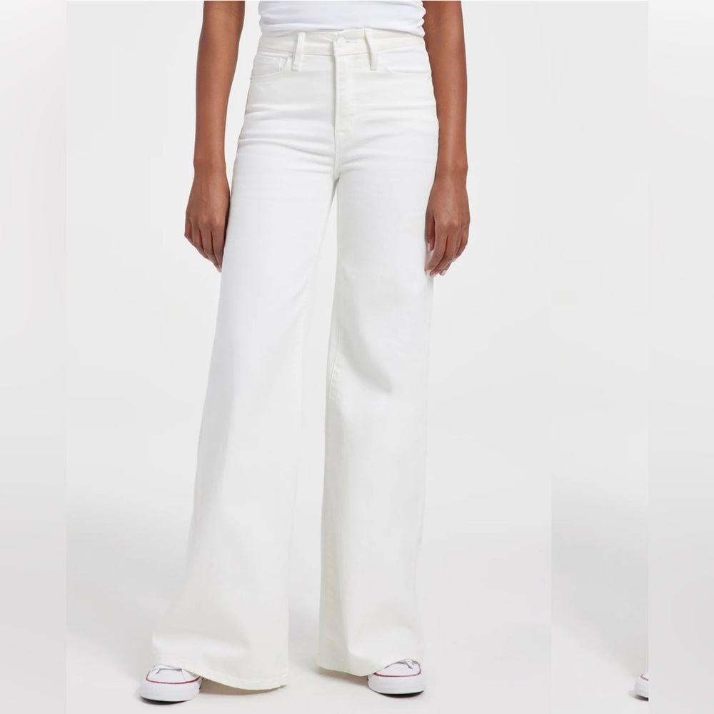 Good Waist Palazzo Jeans Good American White Size 4/27